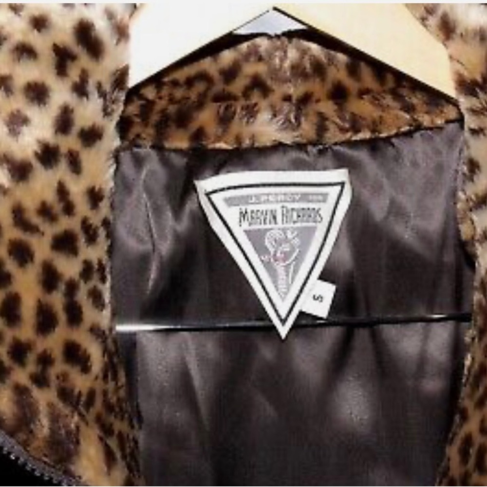 Marvin Richards hooded leopard print faux fur. Size medium. - Picture 2 of 3
